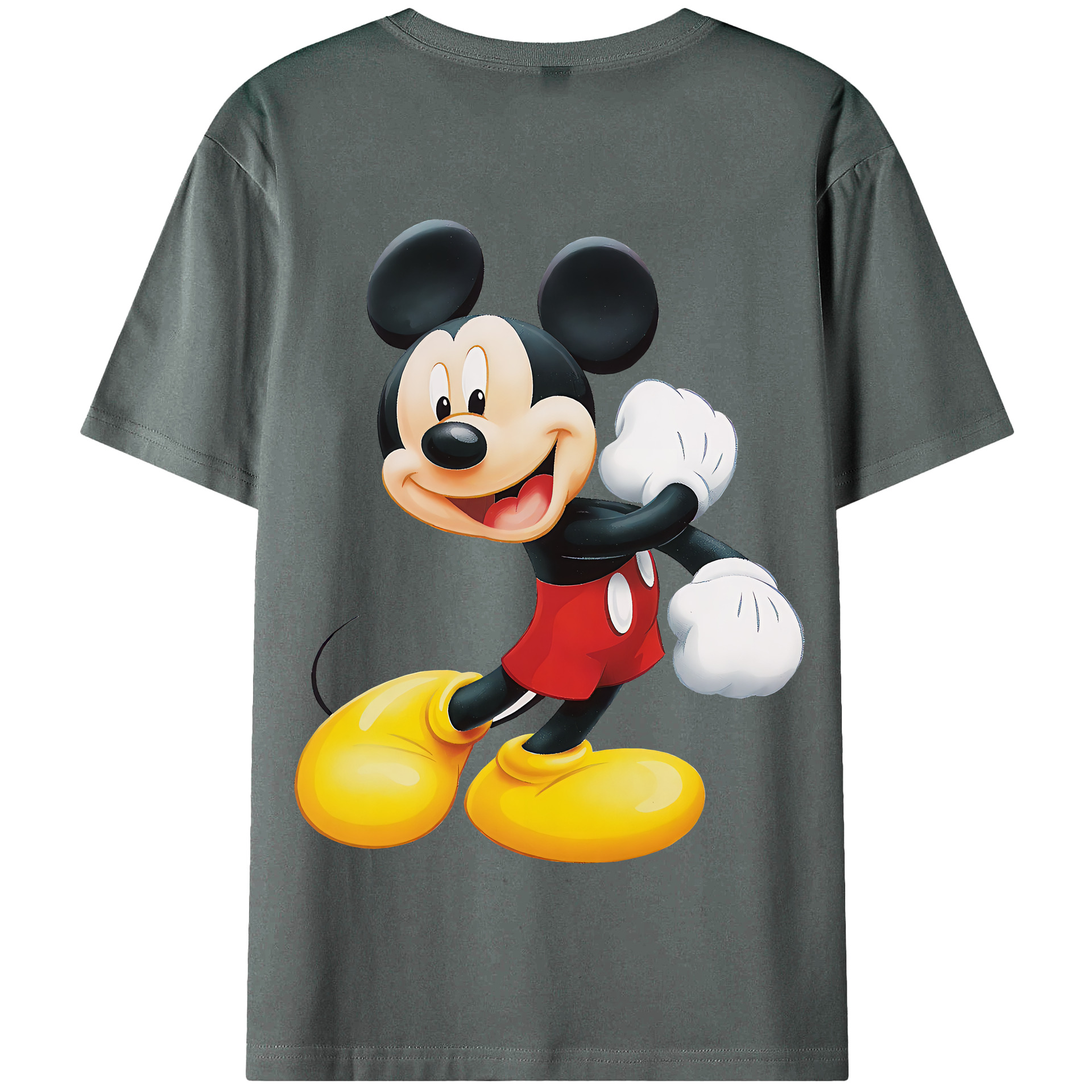 （画像用） ミッキーマウス Mickey Mouse 綿100％半袖Tシャツ（背面プリント）